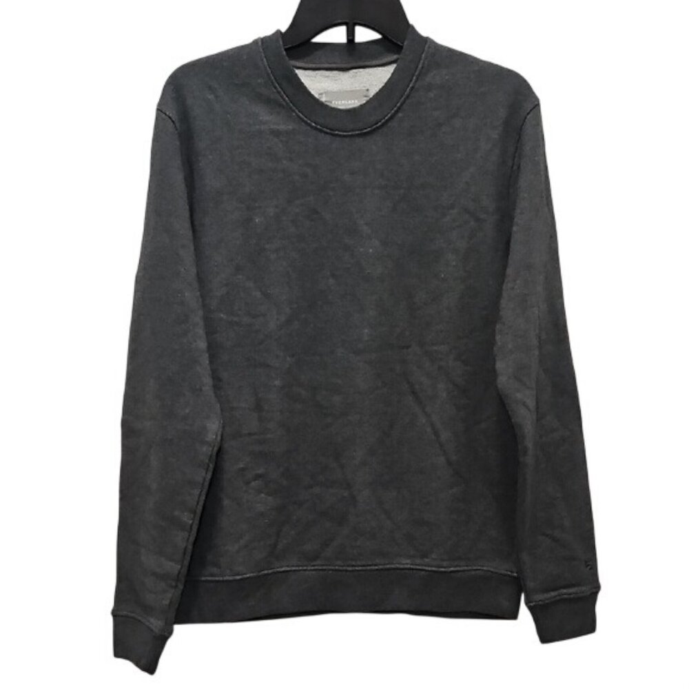 Everlane Organic Cotton Track Crewneck Sweatshirt XS New Oversized Gray Unisex